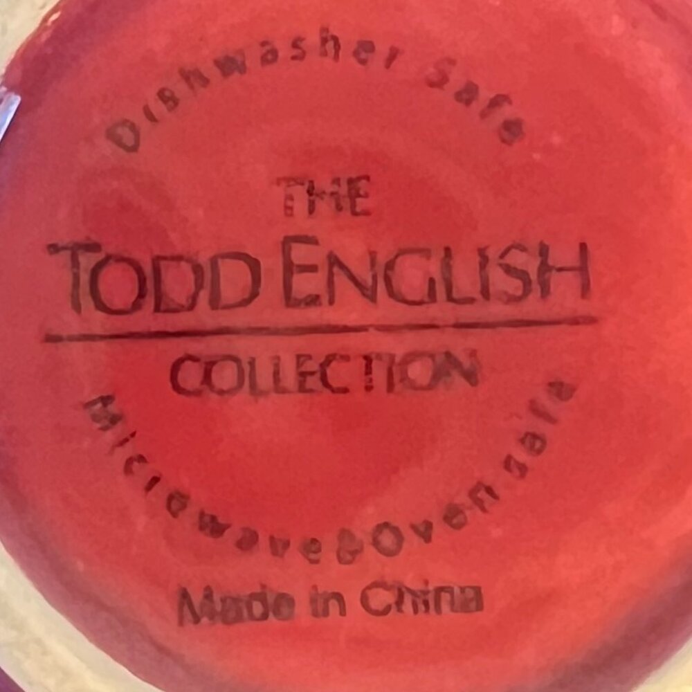 TODD ENGLISH Gourmet Tuscan Merlot Mug with Embossed Antiqued Scalloped Design - Picture 9 of 9